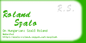 roland szalo business card