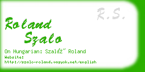 roland szalo business card